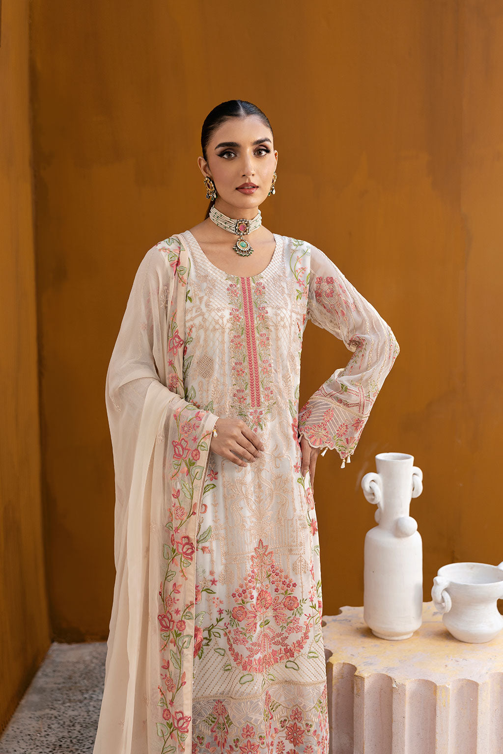 Ramsha | Chevron Chiffon Collection | A-1011 - Ladies Clothes 