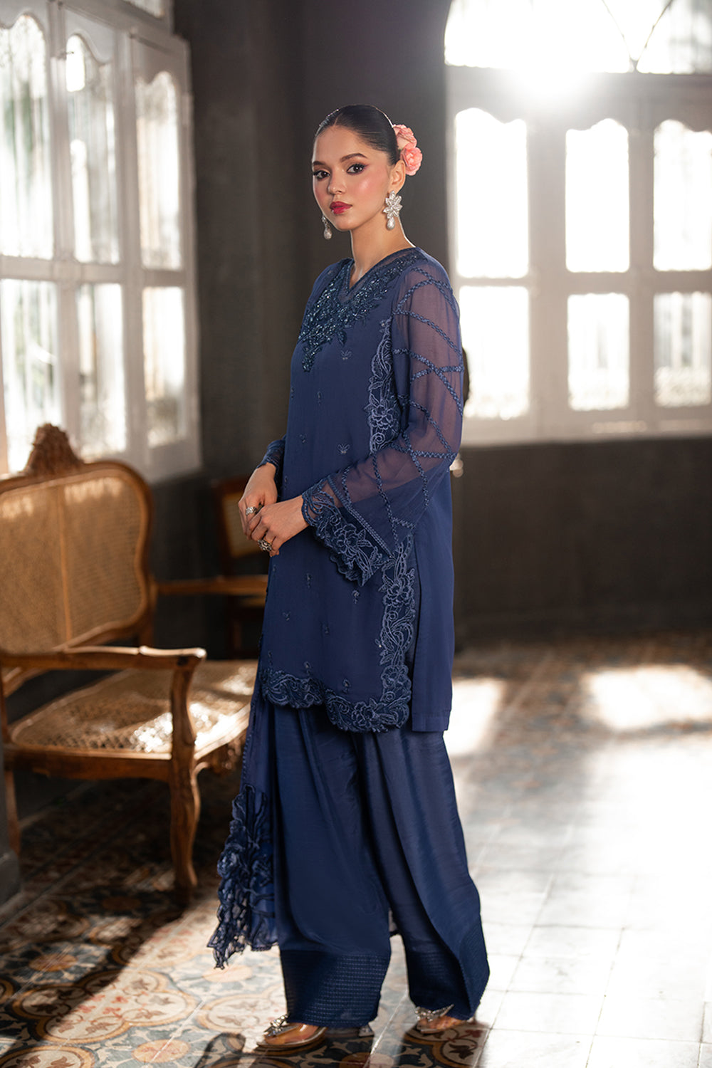 Azure | Ensembles | Cobalt Haze - Ladies Clothes - Maria Faisal