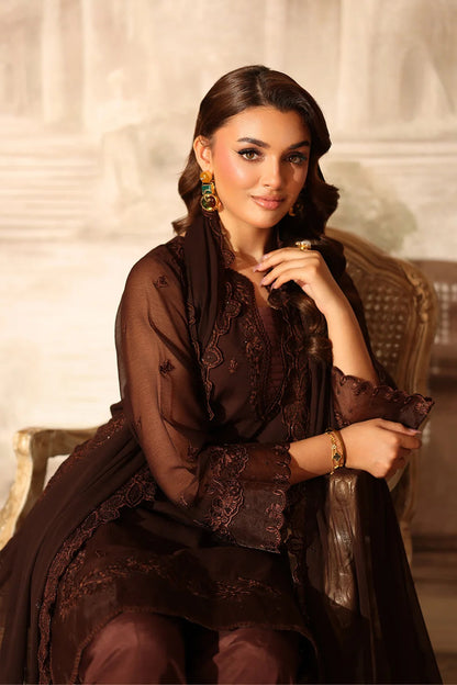 Azure | Ensembles | Cocoa Drape - Casual Dress - available at Maria Faisal in UK and USA.