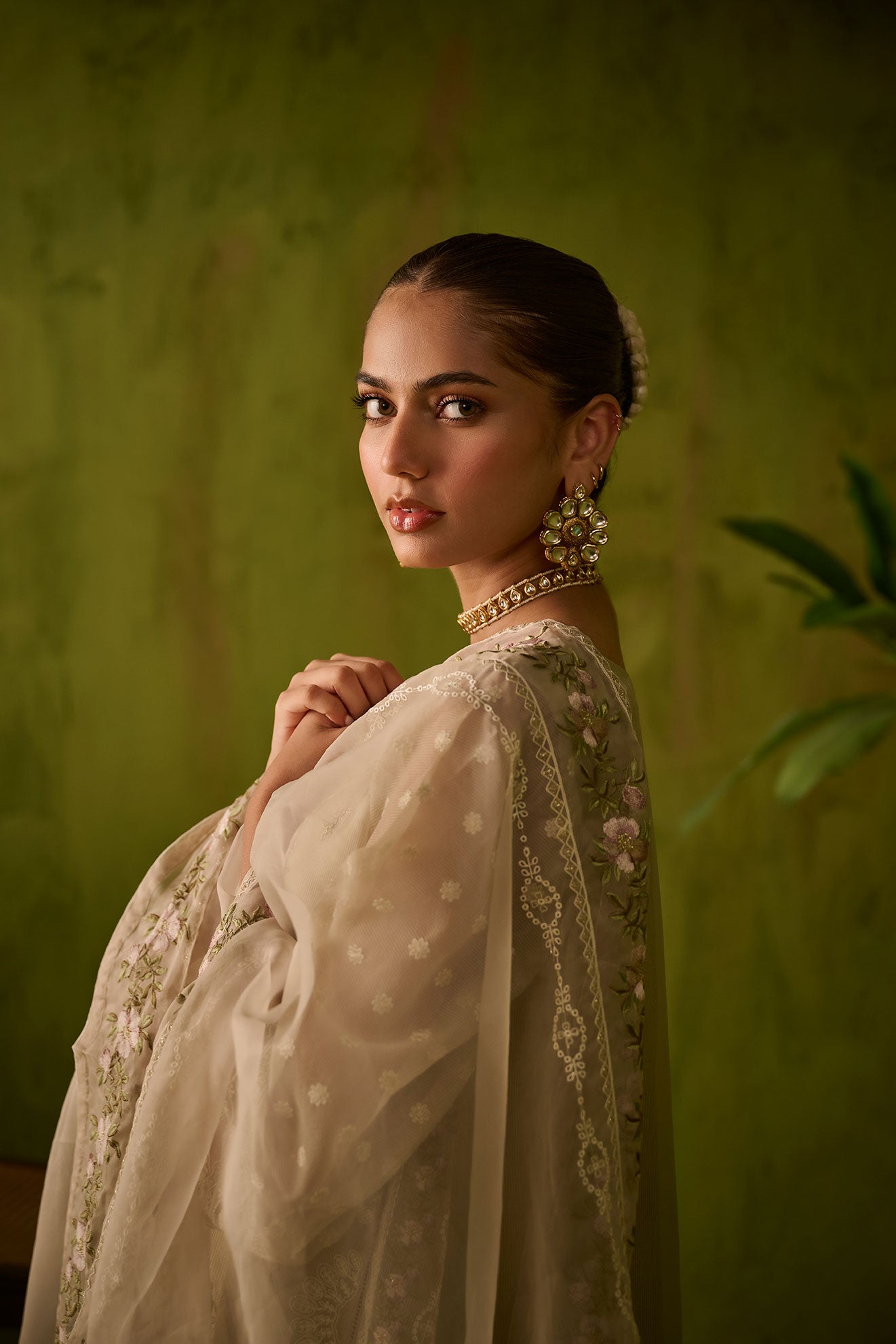 Dhanak | Festive Formals | SS24DU-3194 BEIGE 3Pcs - Designer Dress with Intricate embroidery and embellishments. Shop elegent wedding dress at Maria Faisal.