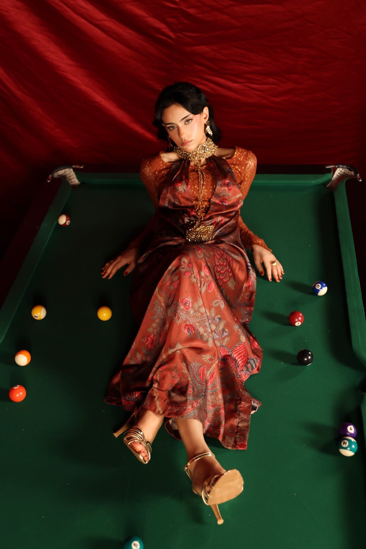 Musferah Saad | The Elite Club | Crimson Sienna - Formal Dress - available at Maria Faisal in UK and USA.