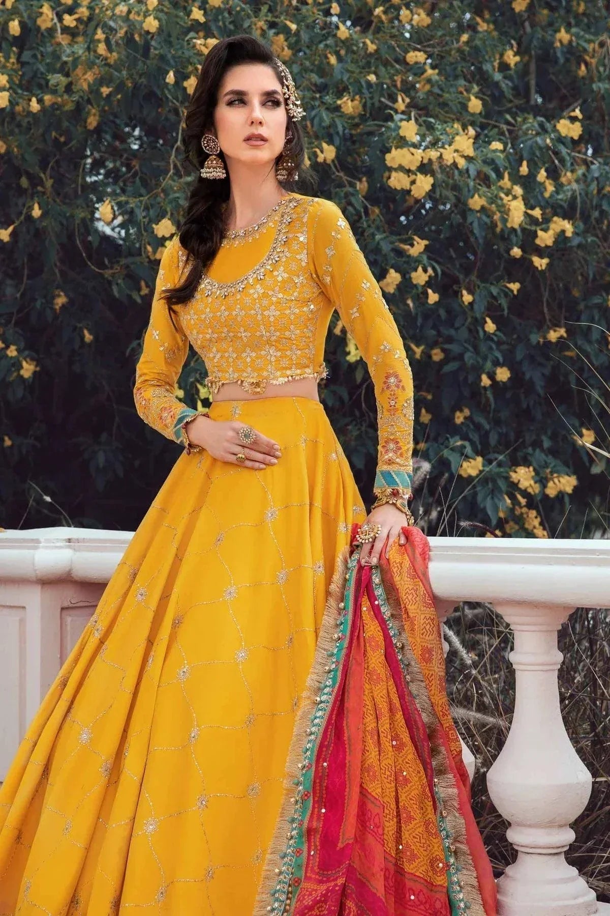 Maria B | Sateen Formals 23 | Yellow CST-705 - Ladies Clothes 