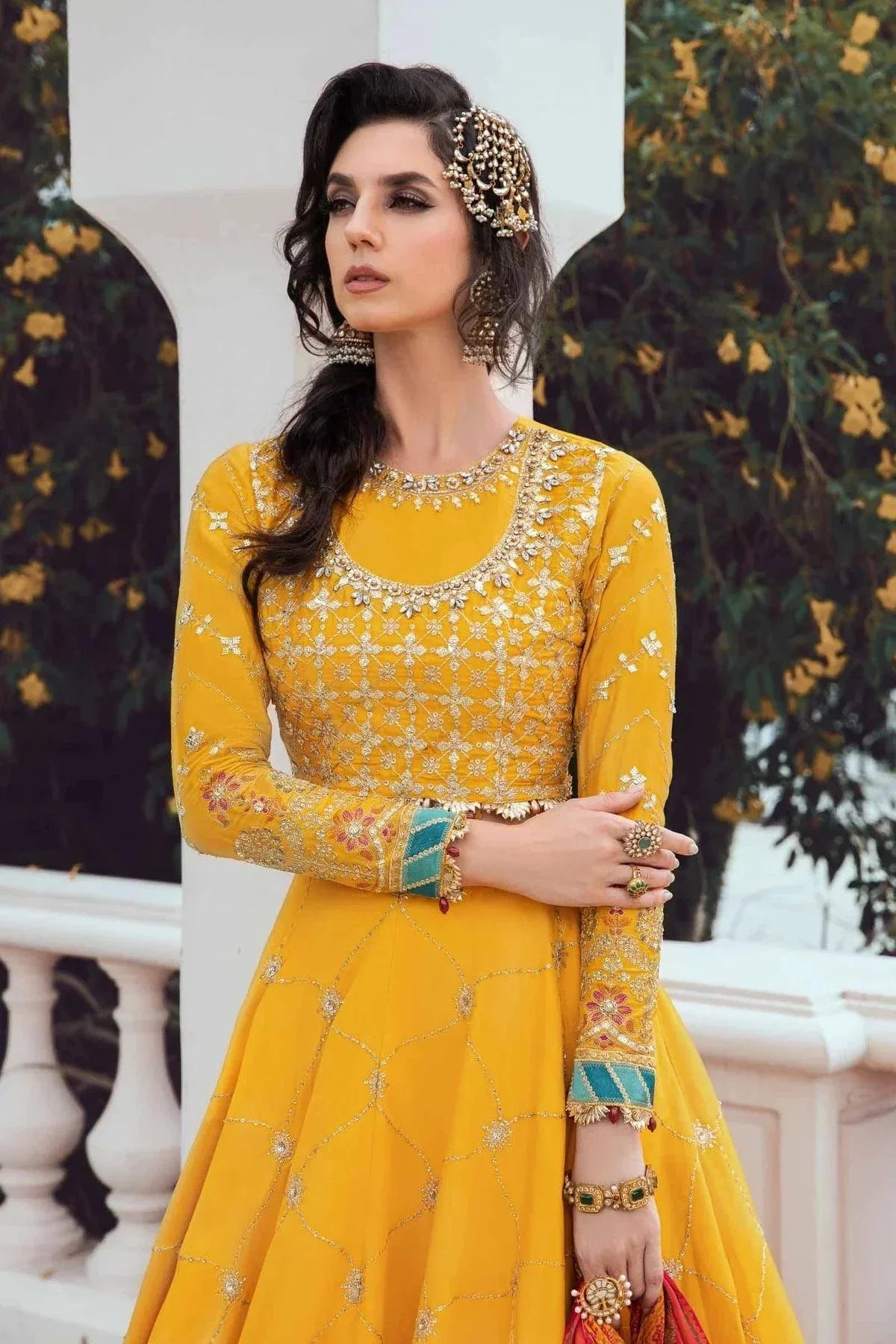 Maria B | Sateen Formals 23 | Yellow CST-705 - Ladies Clothes 