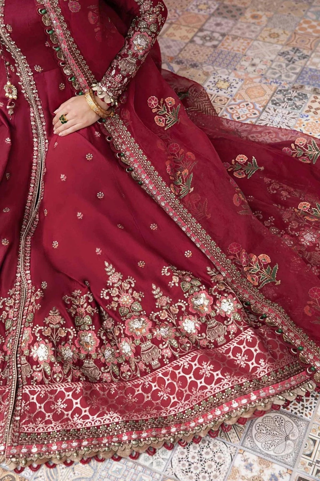 Maria B | Sateen Formals 23 | Maroon CST-708