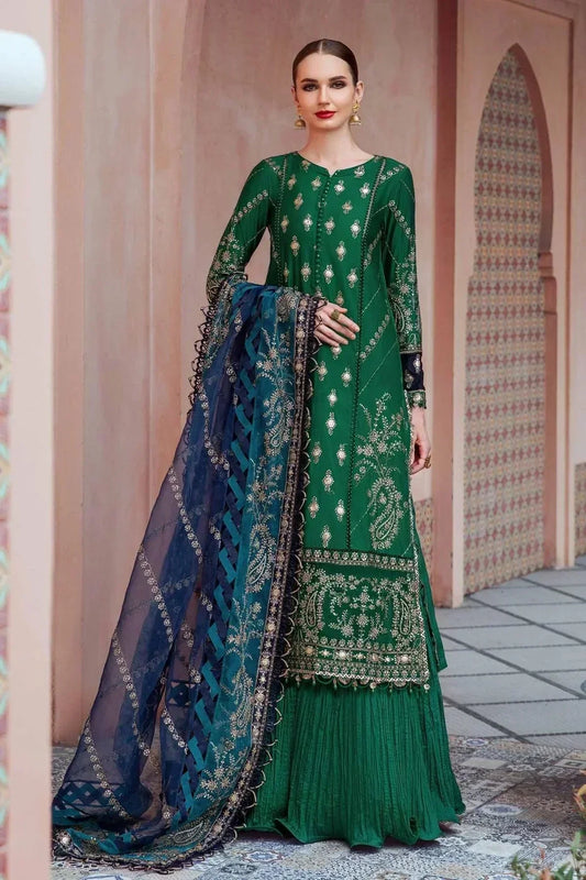 Maria B | Sateen Formals 23 | Emerald Green CST-711