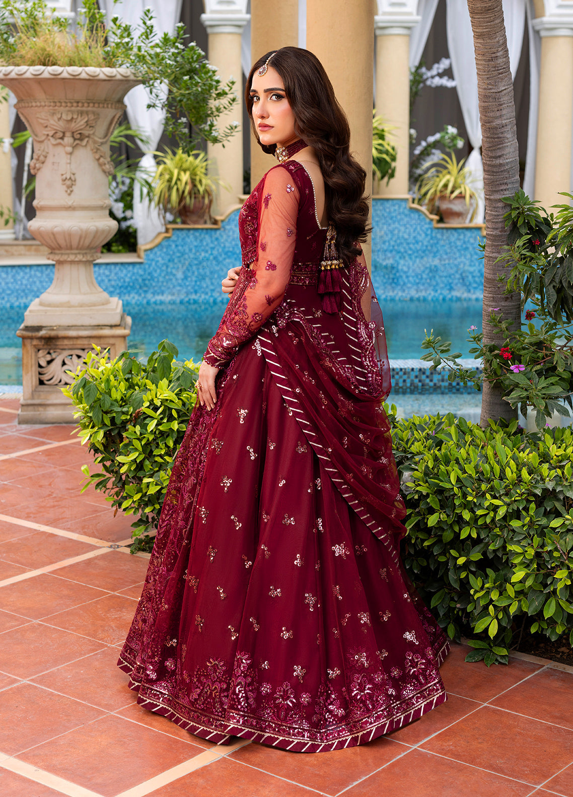 Sahane | Haye Dil Wedding Formals | CT 29009 Crimson HeartBeat - Ladies Clothes - Maria Faisal