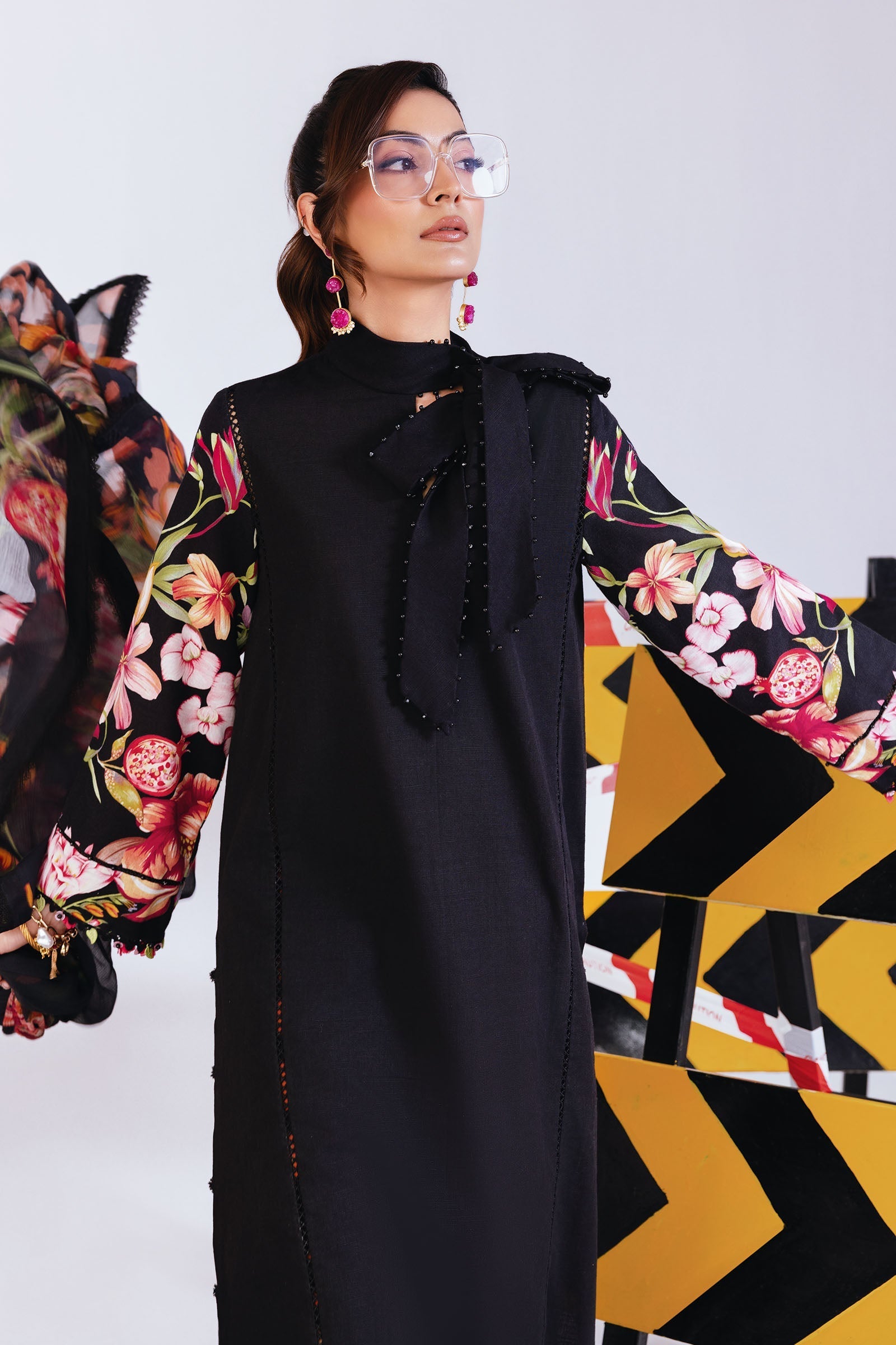 Maria B | Winter Basics 25 | MB-CUS25-1101B - Casual Dress - available at Maria Faisal in UK and USA.