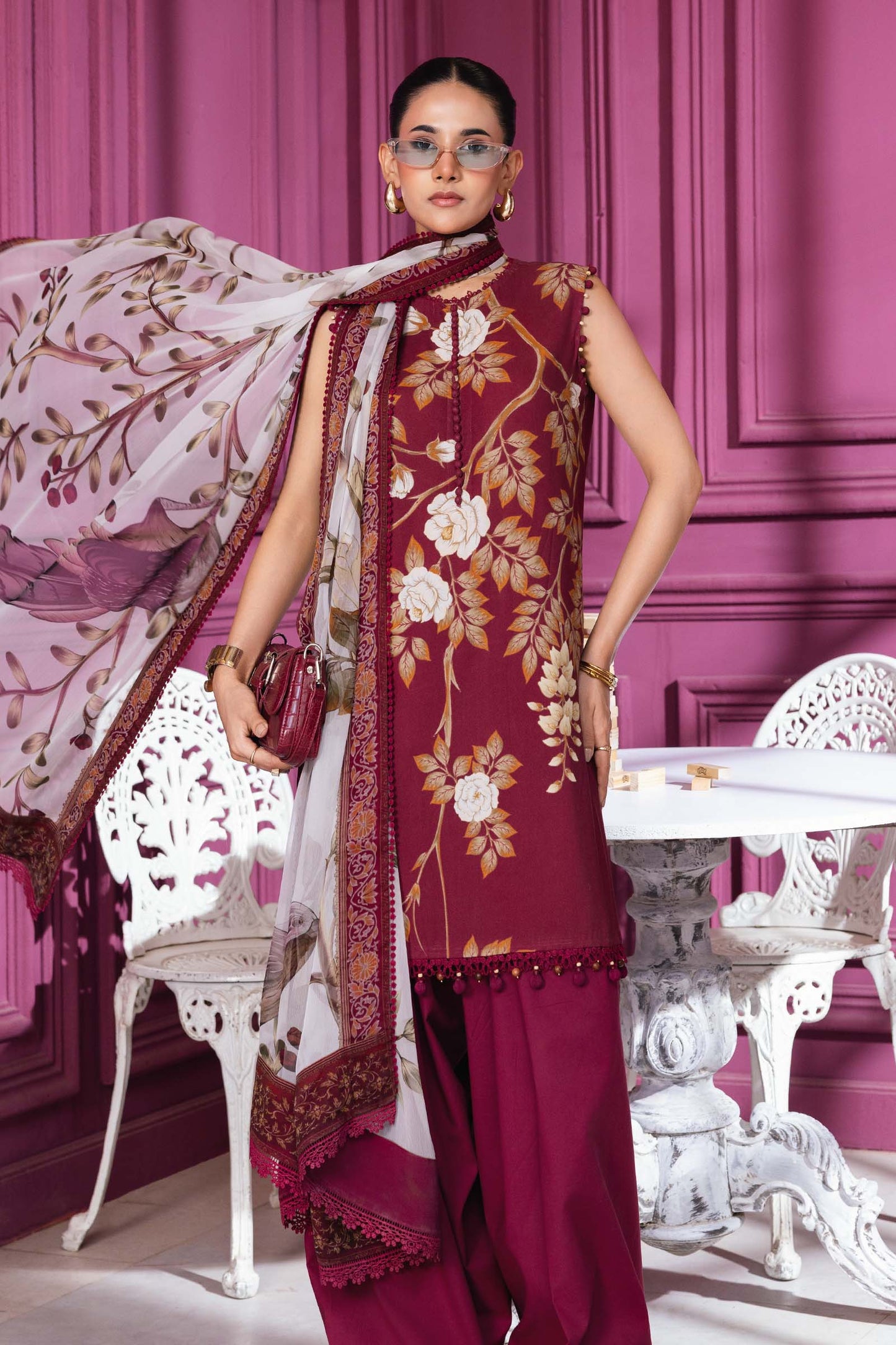 Maria B | Winter Basics 25 | MB-CUS25-1102B - Casual Dress - available at Maria Faisal in UK and USA.