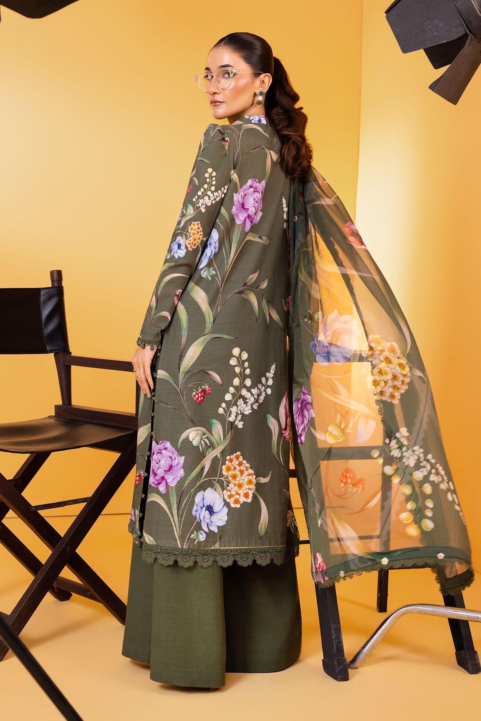 Maria B | Winter Basics 25 | MB-CUS25-1103B - Casual Dress - available at Maria Faisal in UK and USA.