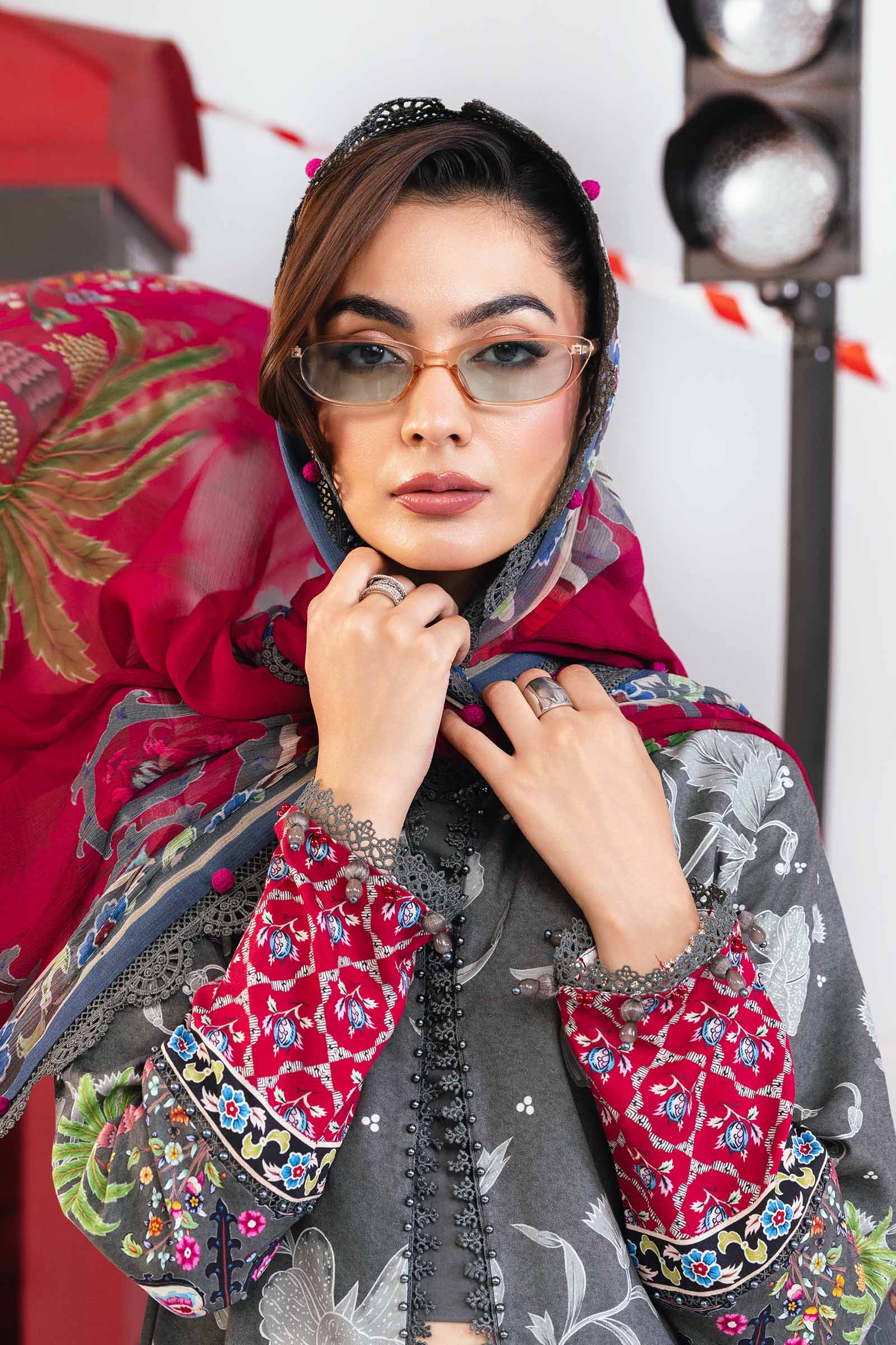 Maria B | Winter Basics 25 | MB-CUS25-1106A - Casual Dress - available at Maria Faisal in UK and USA.