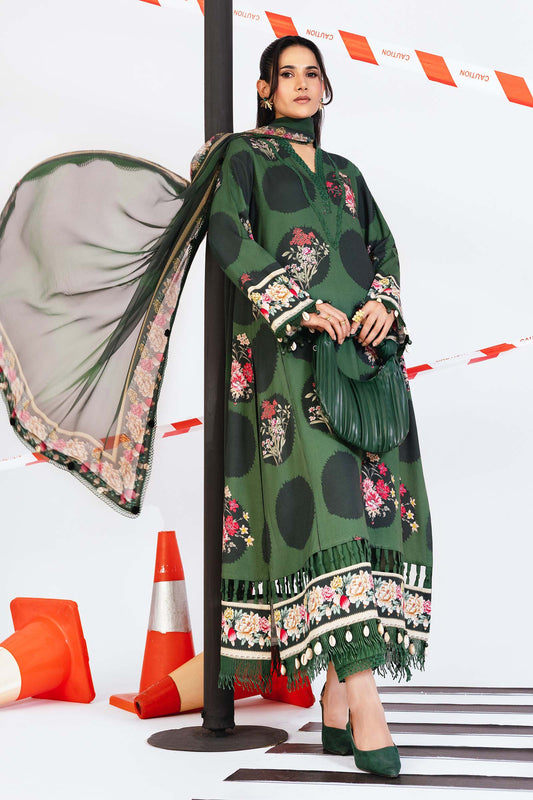 Maria B | Winter Basics 25 |MB-CUS25-1107A - Casual Dress - available at Maria Faisal in UK and USA.