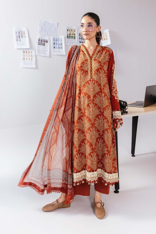 Maria B | Winter Basics 25 | MB-CUS25-1108B - Casual Dress - available at Maria Faisal in UK and USA.