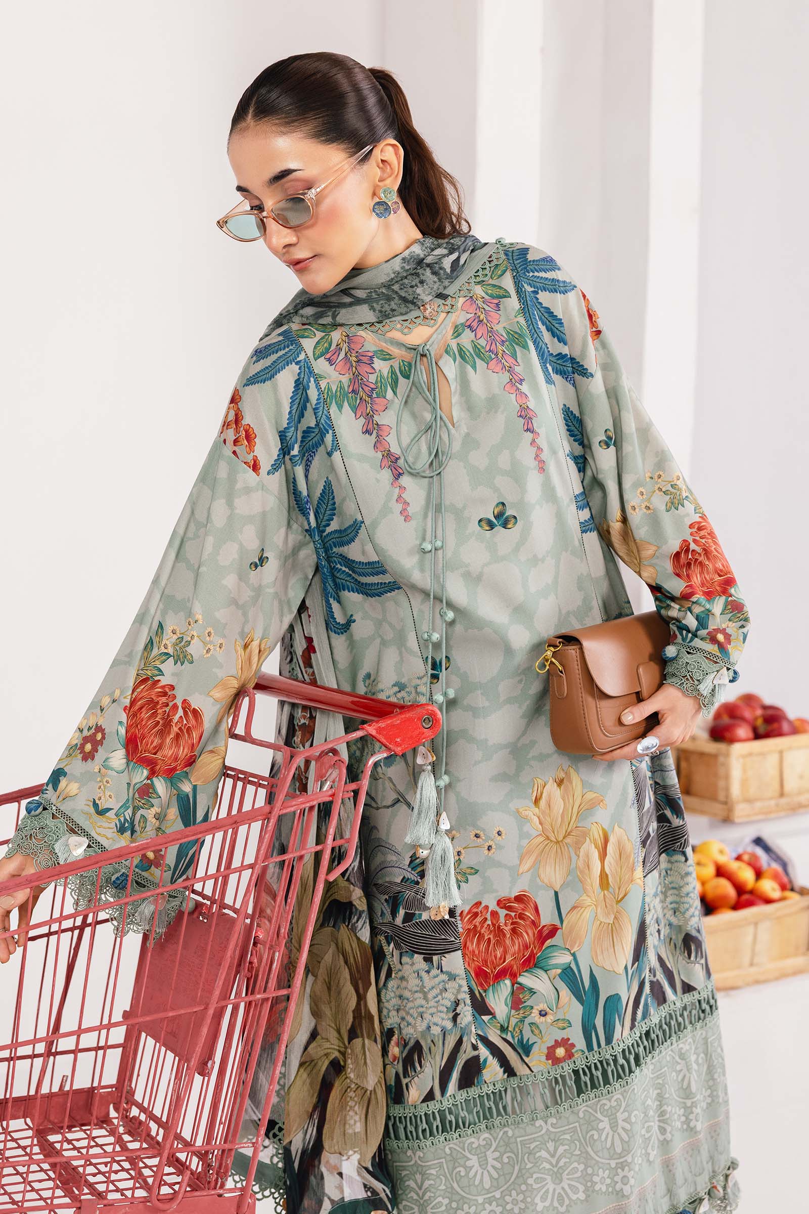 Maria B | Winter Basics 25 | MB-CUS25-1109A - Casual Dress - available at Maria Faisal in UK and USA.