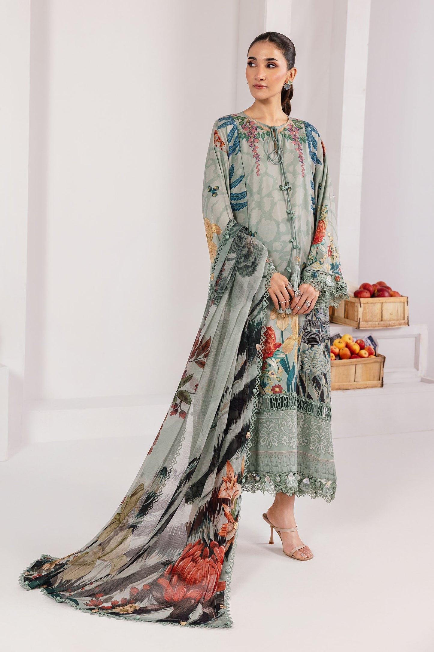 Maria B | Winter Basics 25 | MB-CUS25-1109A - Casual Dress - available at Maria Faisal in UK and USA.
