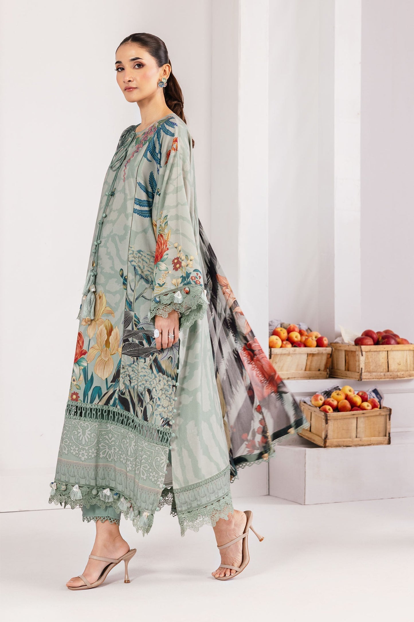 Maria B | Winter Basics 25 | MB-CUS25-1109A - Casual Dress - available at Maria Faisal in UK and USA.