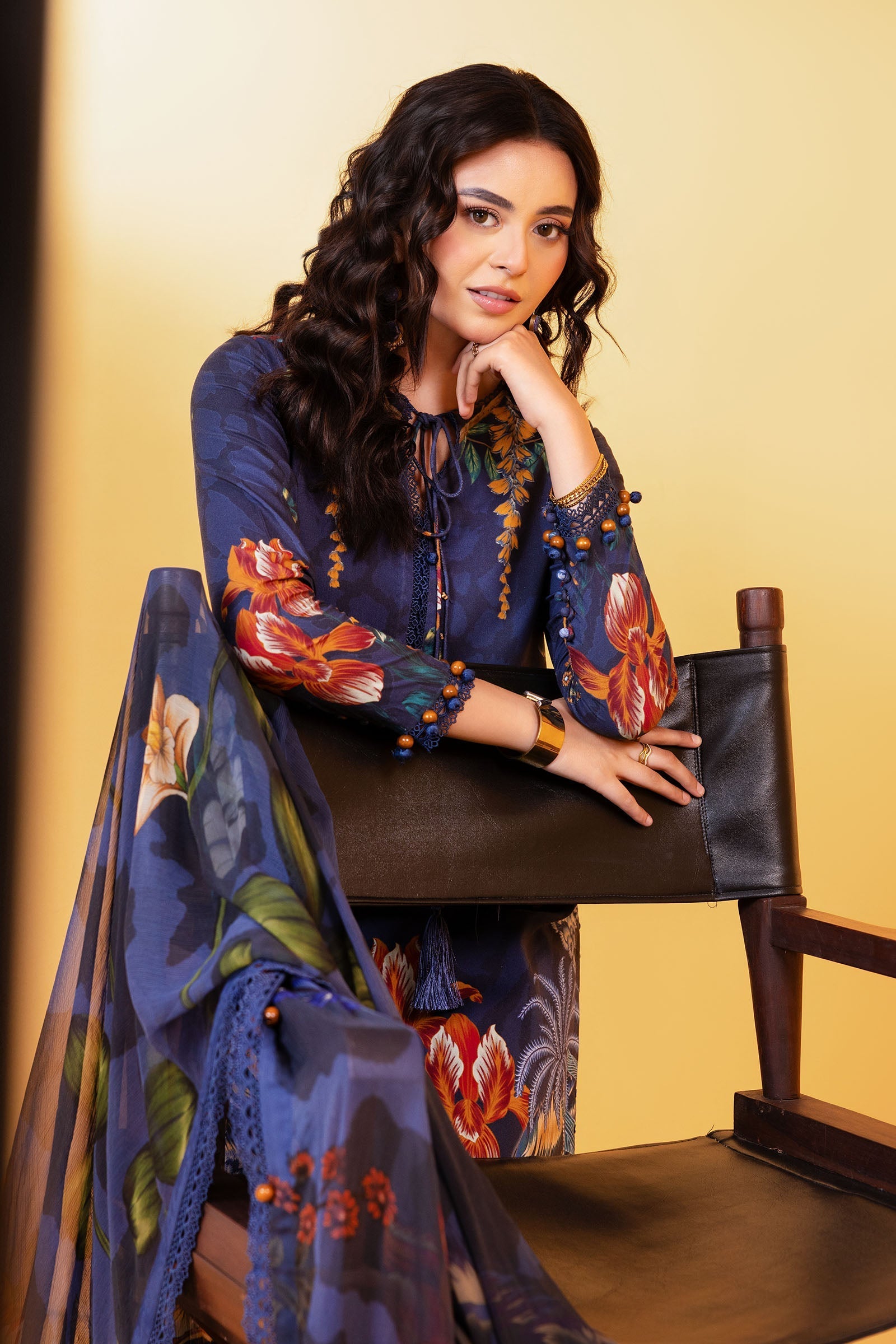 Maria B | Winter Basics 25 | MB-CUS25-1109B - Casual Dress - available at Maria Faisal in UK and USA.