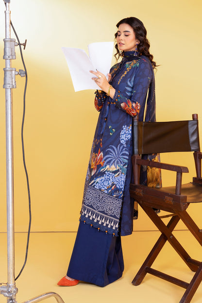 Maria B | Winter Basics 25 | MB-CUS25-1109B - Casual Dress - available at Maria Faisal in UK and USA.