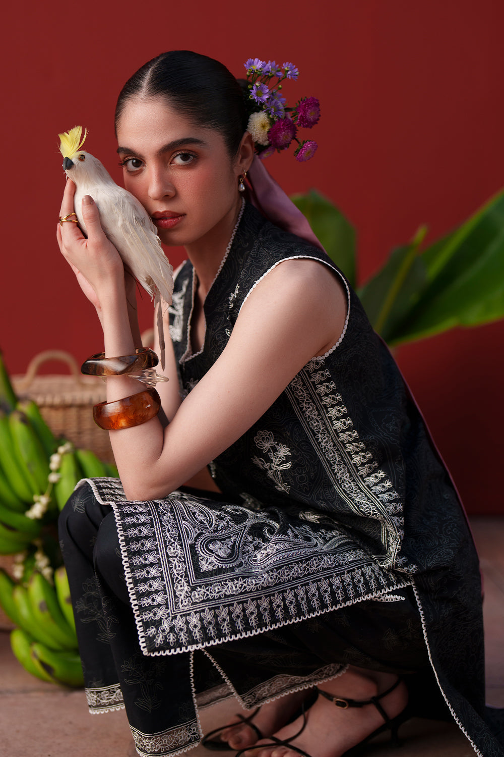 Saira Rizwan | Laanem SS 26 | NERAYA-B-SRL26-07 - Luxury Dress - available at Maria Faisal in UK and USA.