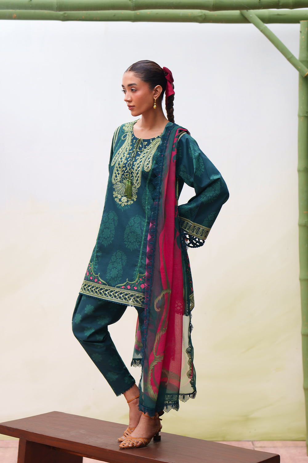 Saira Rizwan | Laanem SS 26 | NAYRA-B-SRL26-01 - Luxury Dress - available at Maria Faisal in UK and USA.