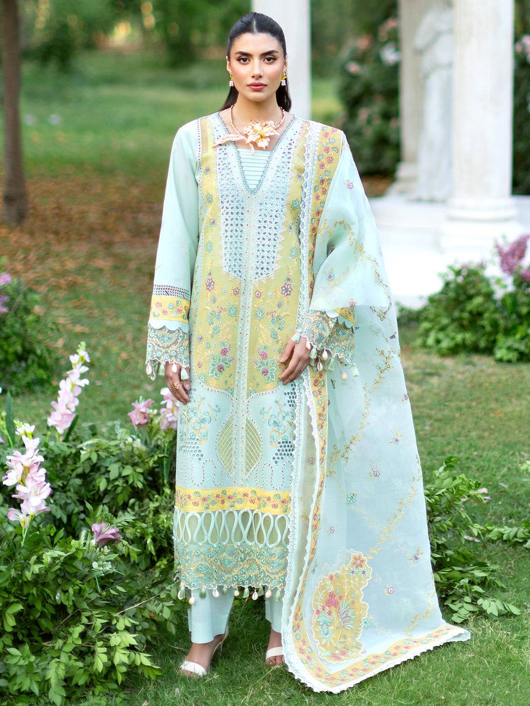 Mahnur | Sophie Luxury Lawn 25 | Calista by Maria Faisal - Registered Vendor of : Mahnur - type : Ladies Clothes - 100% original wedding dresses