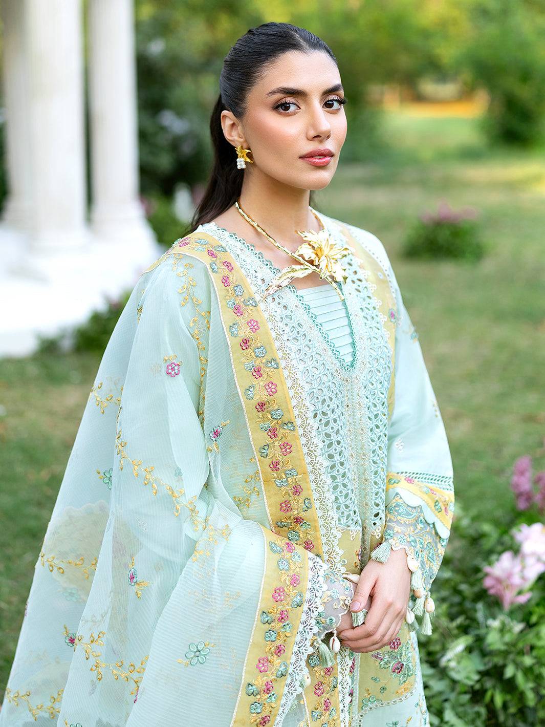 Mahnur | Sophie Luxury Lawn 25 | Calista by Maria Faisal - Registered Vendor of : Mahnur - type : Ladies Clothes - 100% original wedding dresses