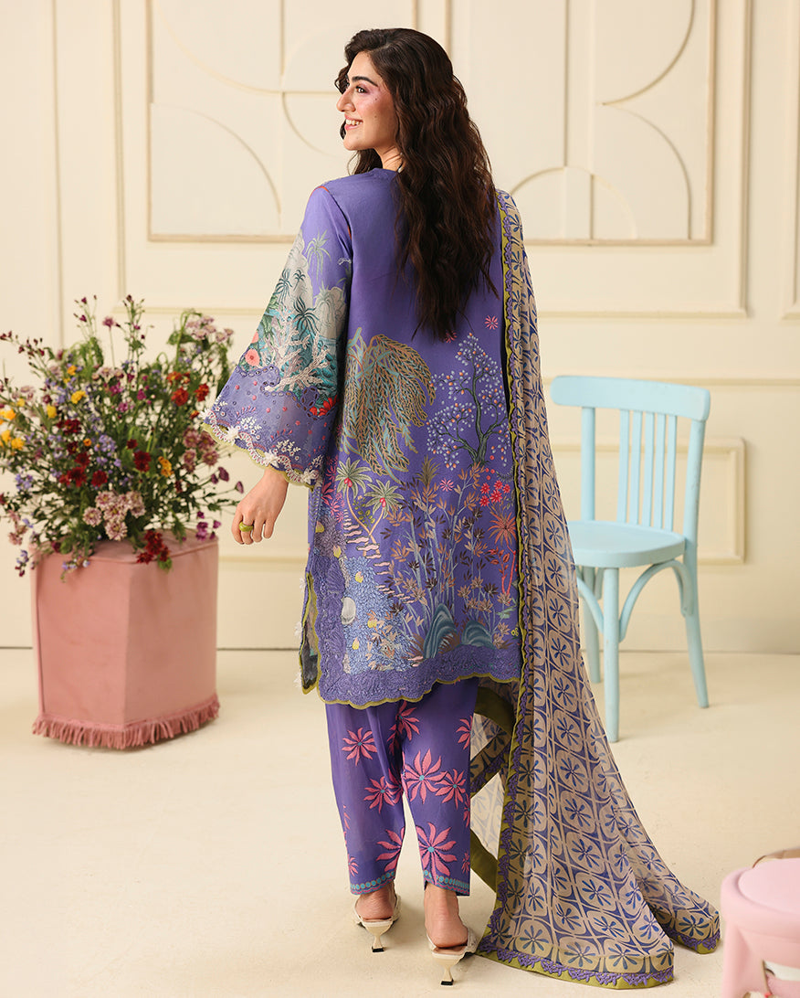 Mushq | Soleil Prints | Camellia Kiss - Luxury Dress - available at Maria Faisal in UK and USA.