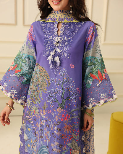 Mushq | Soleil Prints | Camellia Kiss - Luxury Dress - available at Maria Faisal in UK and USA.