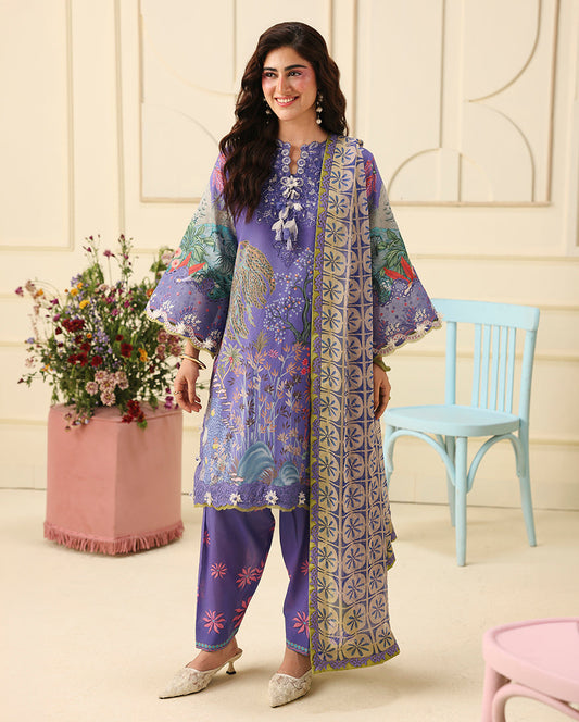 Mushq | Soleil Prints | Camellia Kiss - Luxury Dress - available at Maria Faisal in UK and USA.