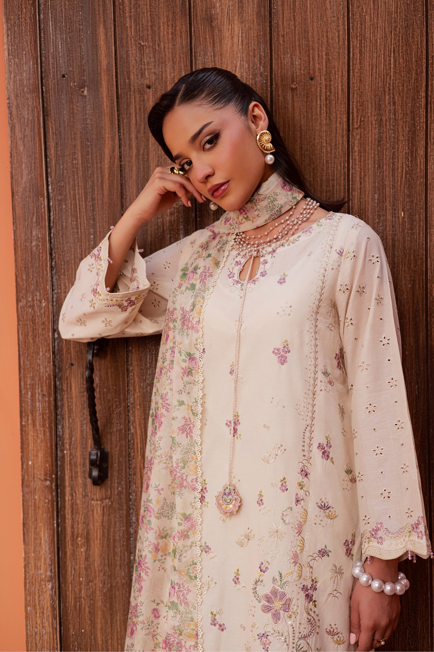 Batik | Festive Eid 26 | Canberra - Luxury Dress - available at Maria Faisal in UK and USA.