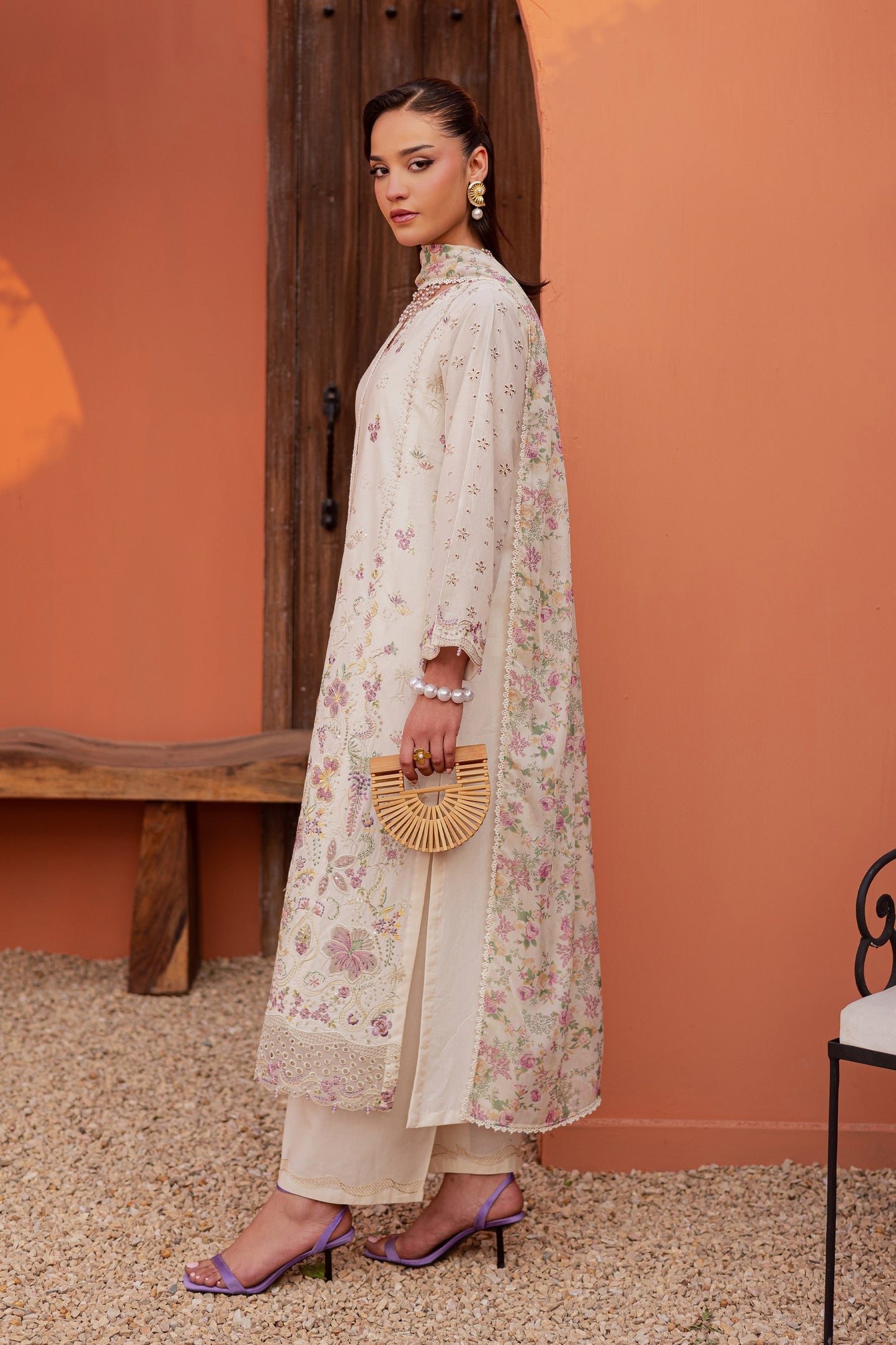 Batik | Festive Eid 26 | Canberra - Luxury Dress - available at Maria Faisal in UK and USA.