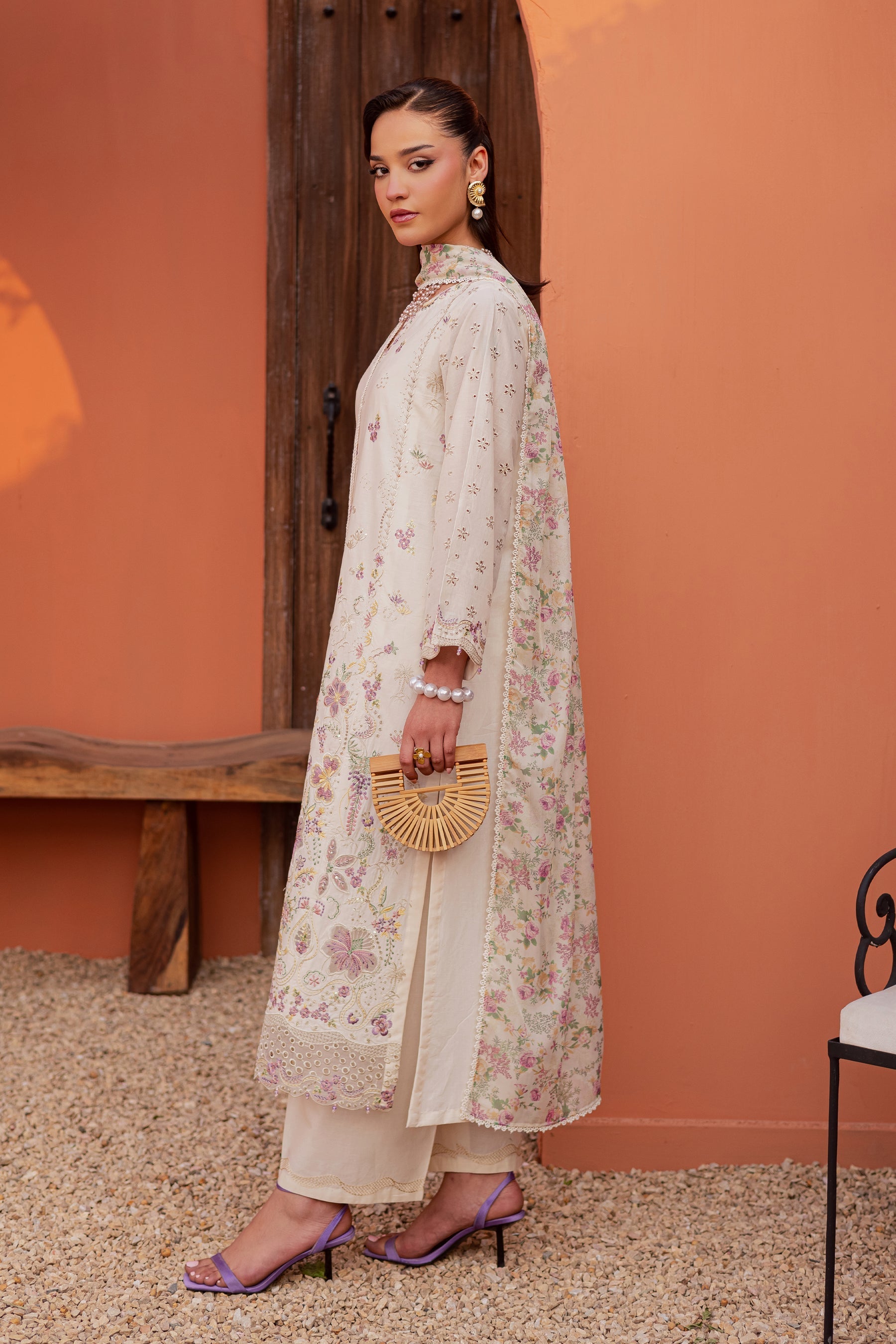 Batik | Festive Eid 26 | Canberra - Luxury Dress - available at Maria Faisal in UK and USA.