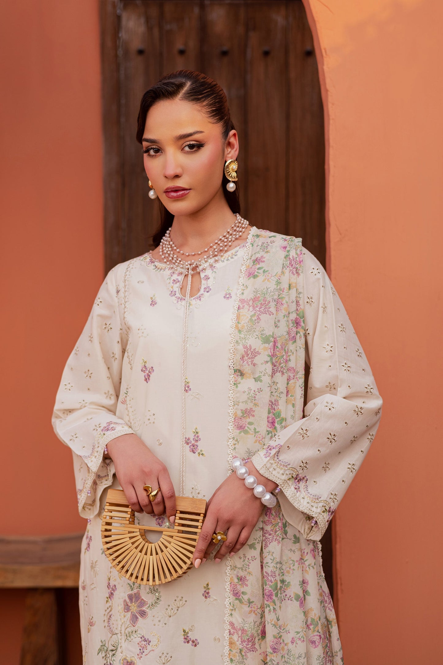 Batik | Festive Eid 26 | Canberra - Luxury Dress - available at Maria Faisal in UK and USA.