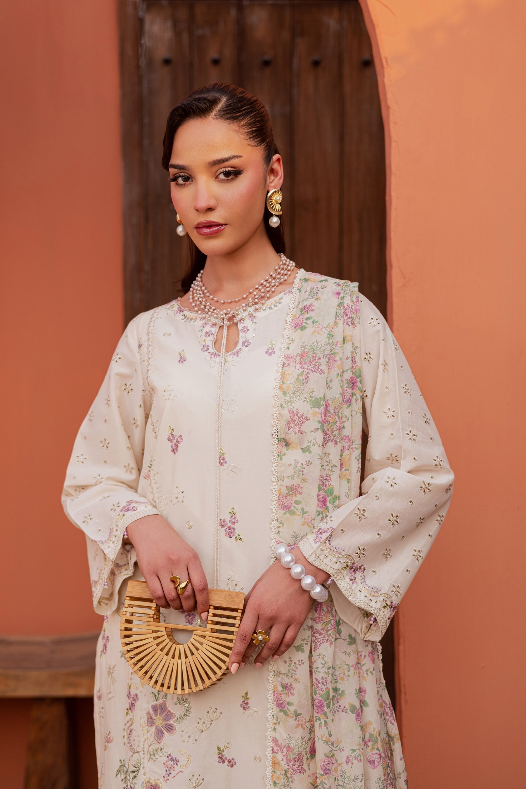 Batik | Festive Eid 26 | Canberra - Luxury Dress - available at Maria Faisal in UK and USA.