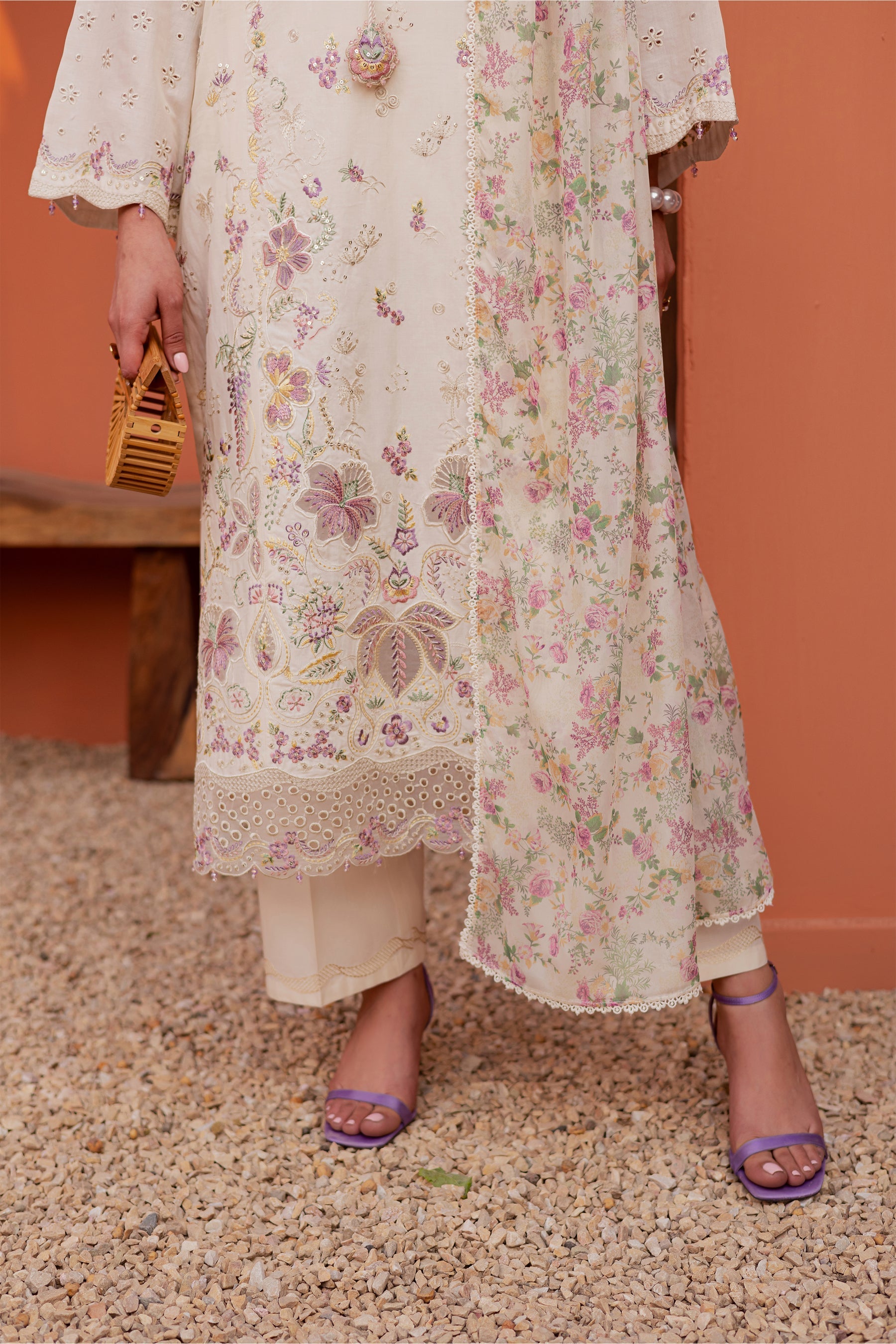 Batik | Festive Eid 26 | Canberra - Luxury Dress - available at Maria Faisal in UK and USA.