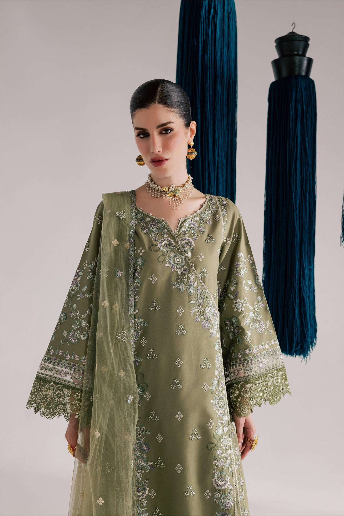Batik | Festive Eid 26 | Caniya - Luxury Dress - available at Maria Faisal in UK and USA.