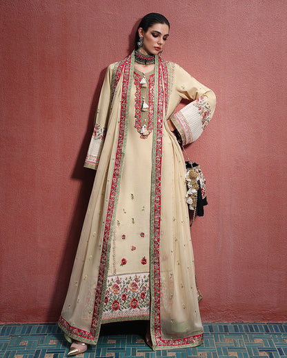 Mushq | Nuvera Rawsilk | Cardinal Gem - Luxury Dress - available at Maria Faisal in UK and USA.