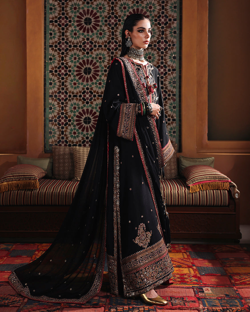 Mushq | Nuvera Rawsilk | Carmine Jewel - Luxury Dress - available at Maria Faisal in UK and USA.