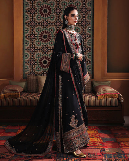 Mushq | Nuvera Rawsilk | Carmine Jewel - Luxury Dress - available at Maria Faisal in UK and USA.