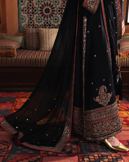 Mushq | Nuvera Rawsilk | Carmine Jewel - Luxury Dress - available at Maria Faisal in UK and USA.