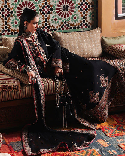Mushq | Nuvera Rawsilk | Carmine Jewel - Luxury Dress - available at Maria Faisal in UK and USA.