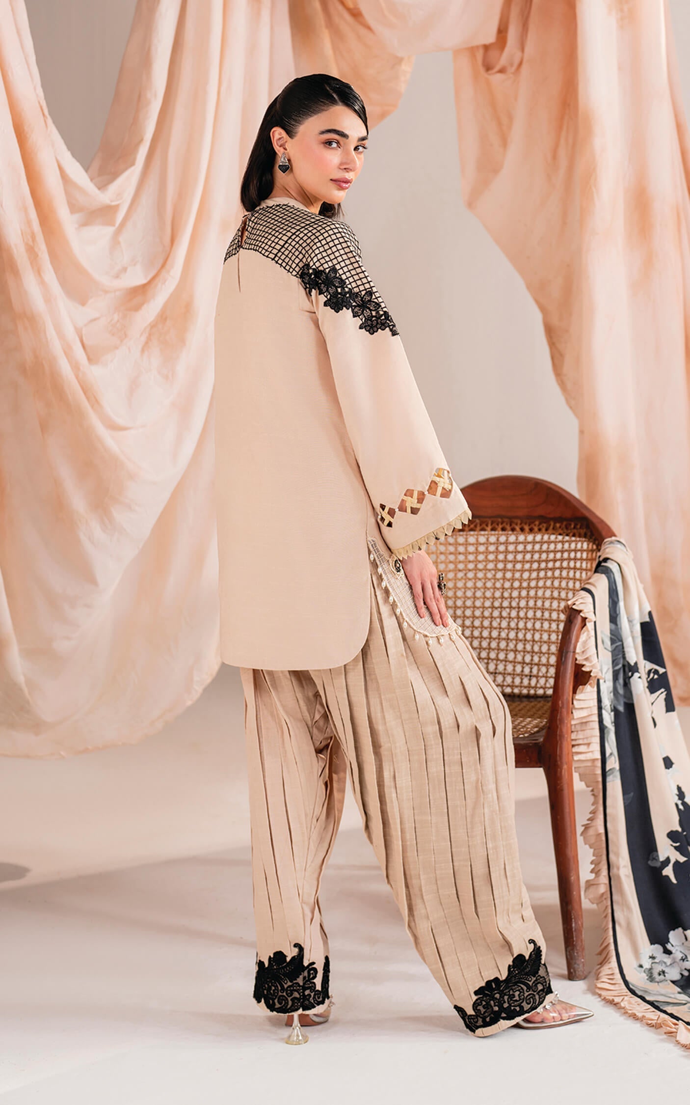 Asifa and Nabeel | Winter Meraki 24 | Cascade-MW-13 - Designer Dress with Intricate embroidery and embellishments. Shop elegent wedding dress at Maria Faisal.