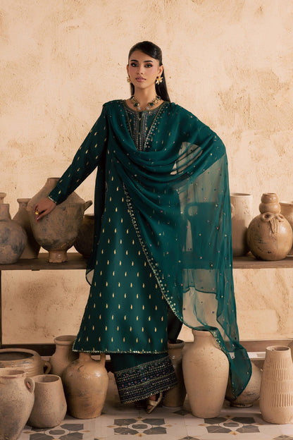 Batik | Festive Eid 26 | Caspien - Luxury Dress - available at Maria Faisal in UK and USA.