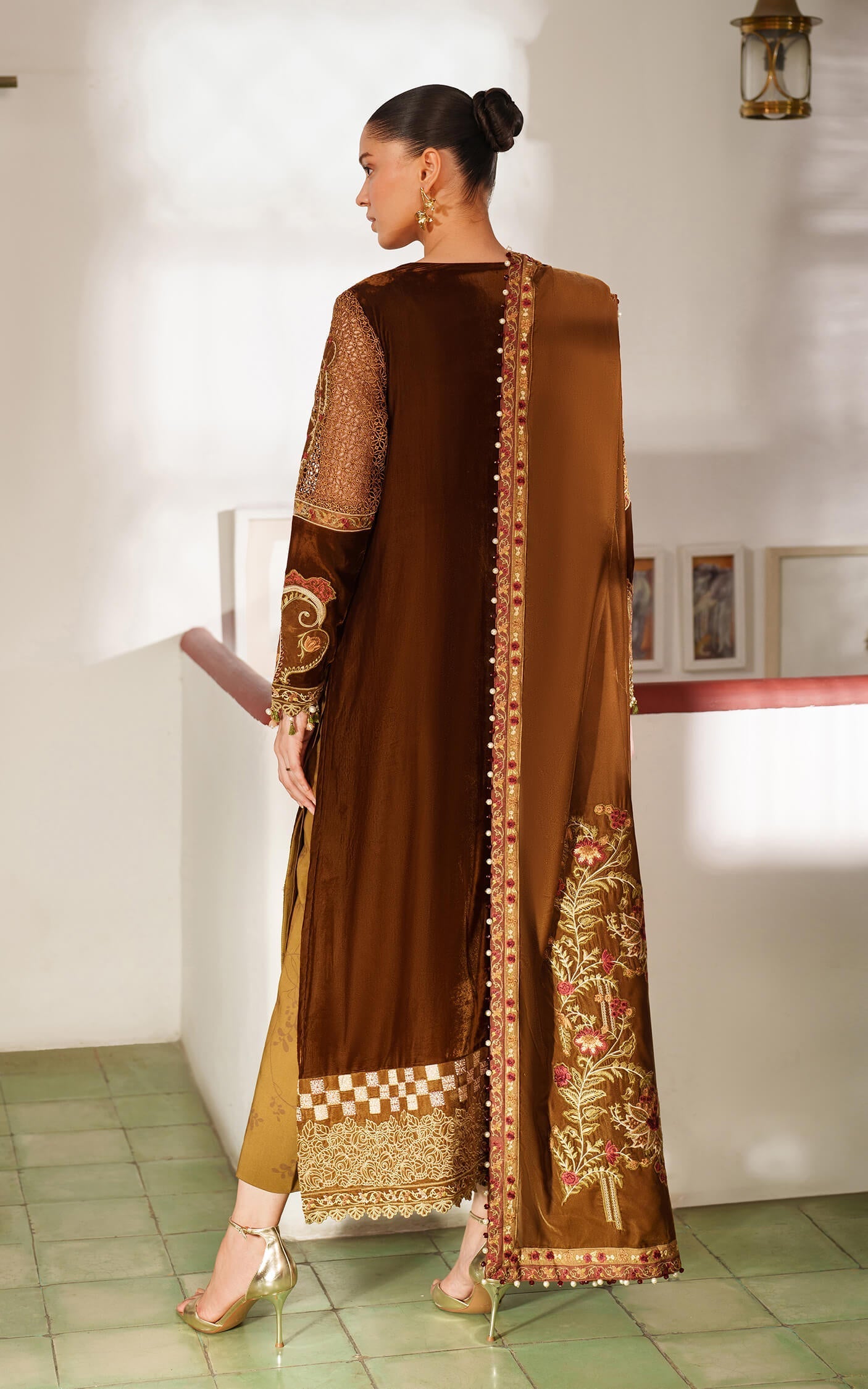 Asifa and Nabeel | Pashmina Luxe 25 |Cedar LWC25-08 - Formal Dress - available at Maria Faisal in UK and USA.