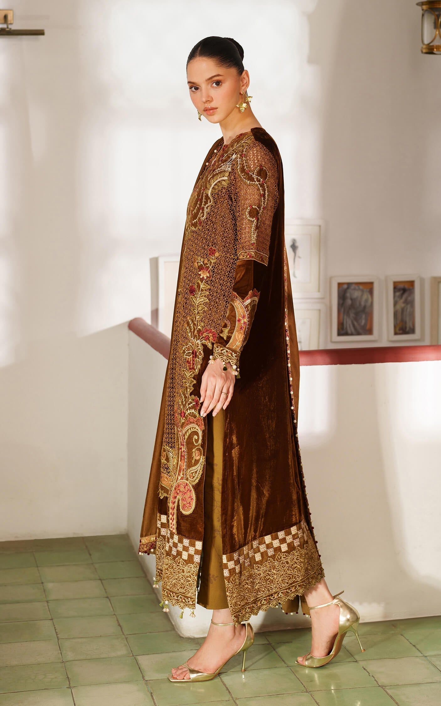 Asifa and Nabeel | Pashmina Luxe 25 |Cedar LWC25-08 - Formal Dress - available at Maria Faisal in UK and USA.
