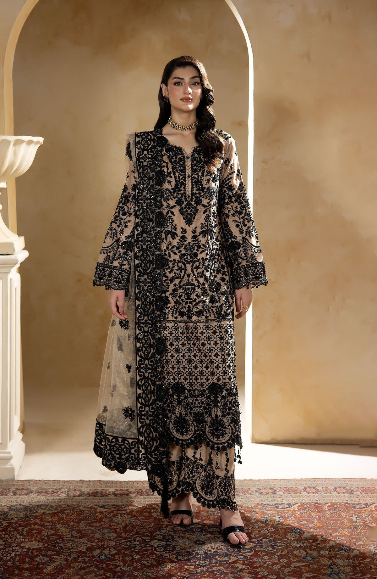 Imrozia Premium | Aurelia Formals 26 | JF-38 A Celeste - Formal Dress - available at Maria Faisal in UK and USA.