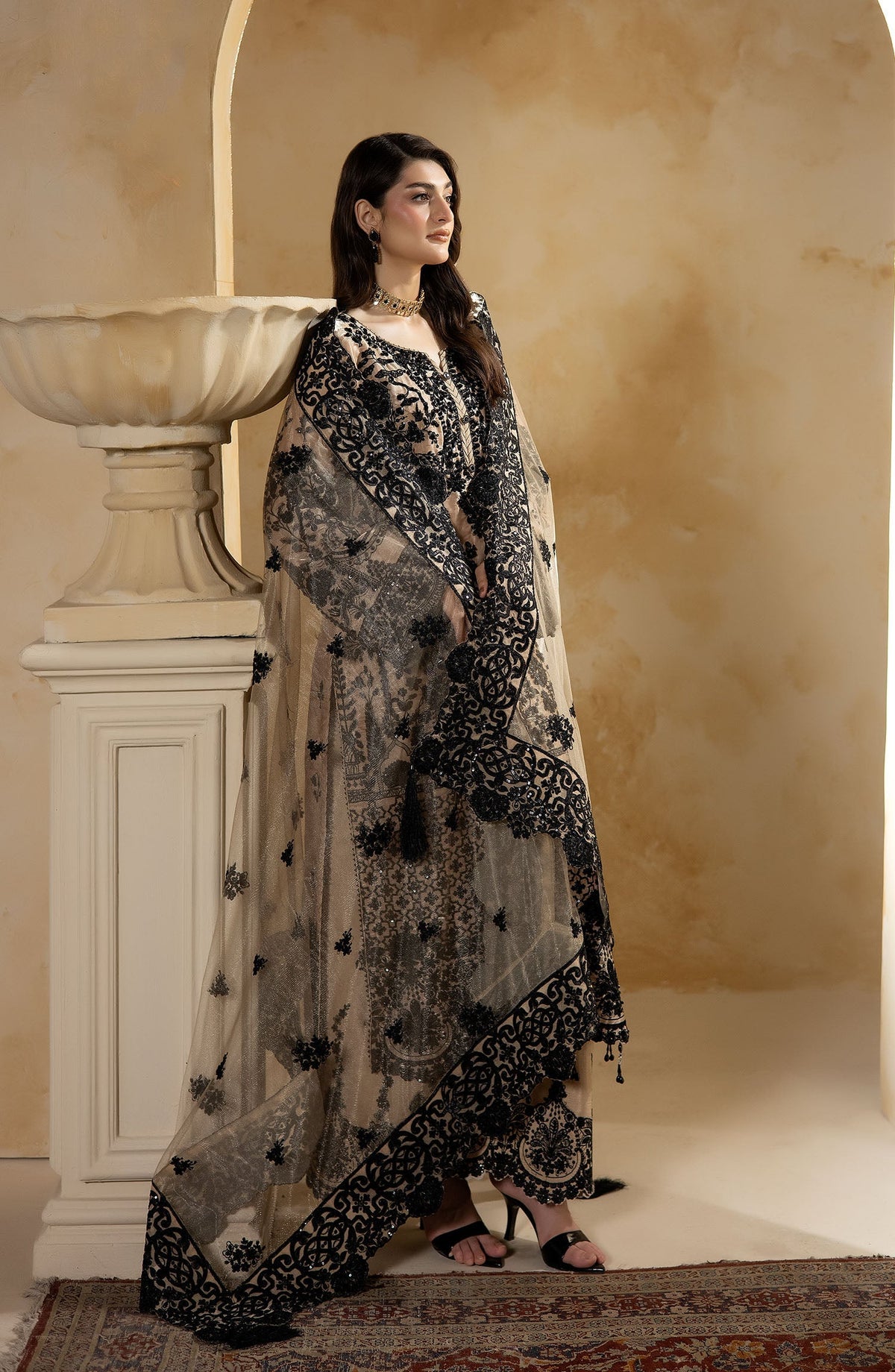 Imrozia Premium | Aurelia Formals 26 | JF-38 A Celeste - Formal Dress - available at Maria Faisal in UK and USA.