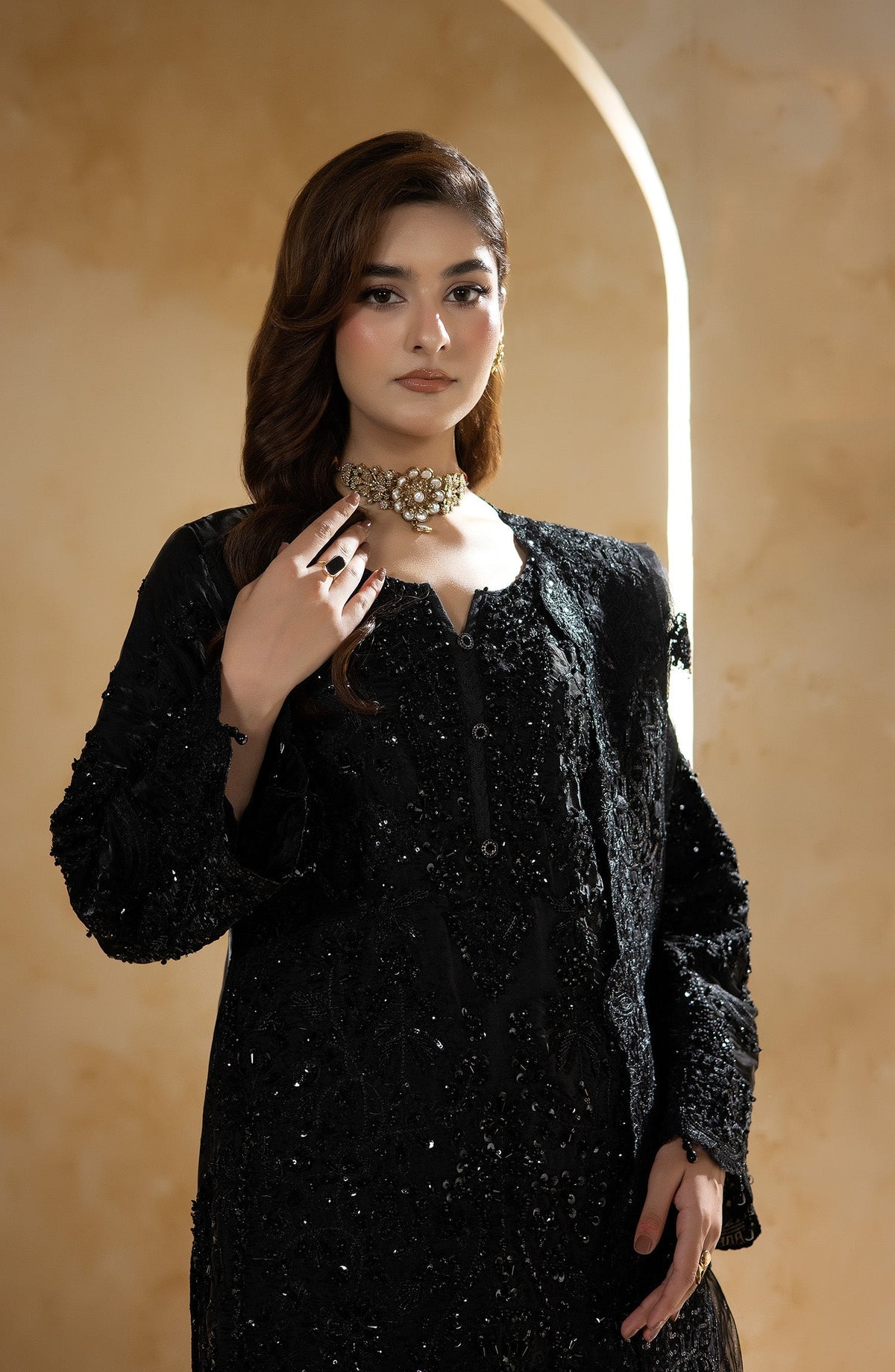 Imrozia Premium | Aurelia Formals 26 | JF-38 B Celeste - Formal Dress - available at Maria Faisal in UK and USA.