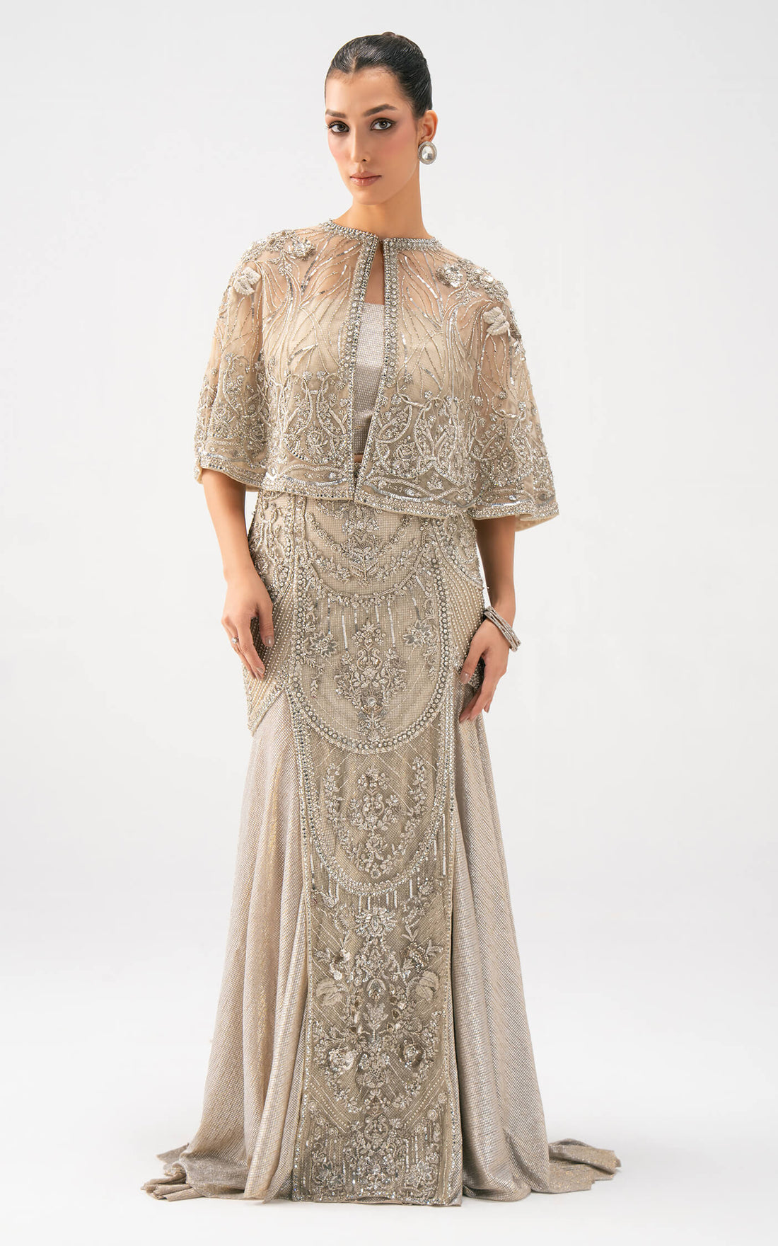 Asifa and Nabeel | Lyle Luxury Formals 25 | Celeste Embellished Gown - Ladies Clothes - Maria Faisal
