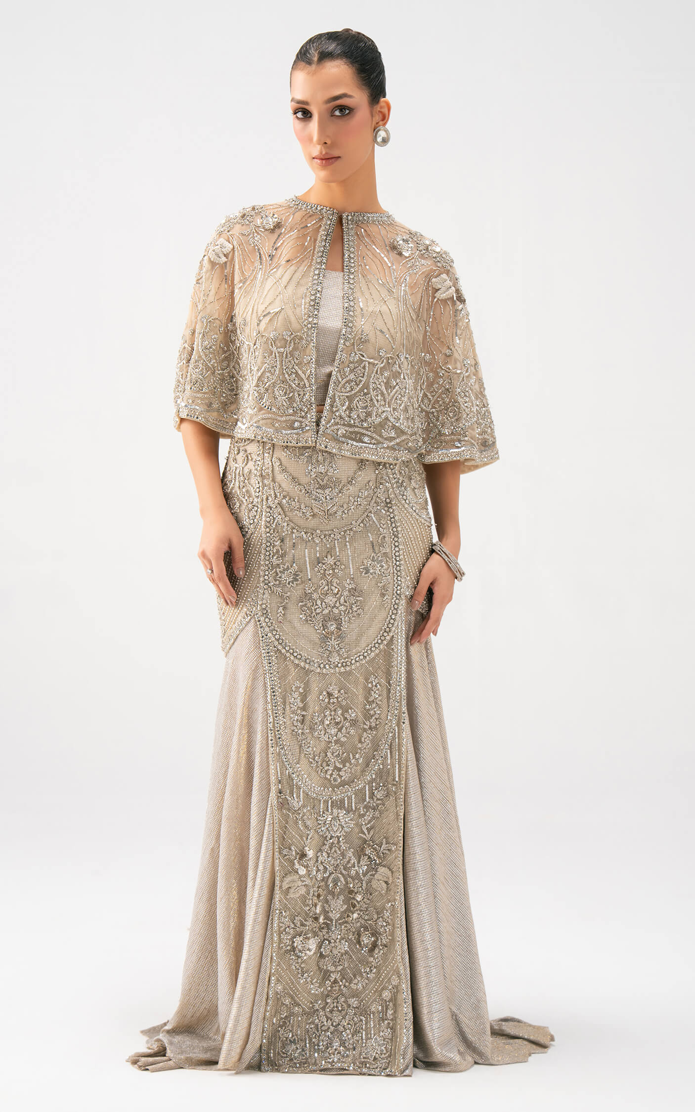 Asifa and Nabeel | Lyle Luxury Formals 25 | Celeste Embellished Gown - Ladies Clothes - Maria Faisal