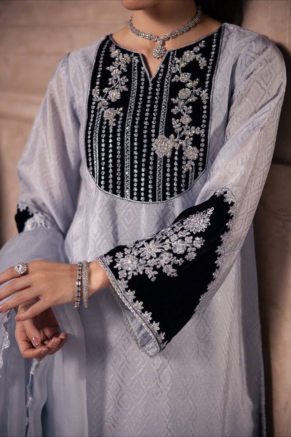 Azure | Vogue Formals | Celestial Silver by Maria Faisal - Registered Vendor of : Azure - type : Ladies Clothes - 100% original wedding dresses